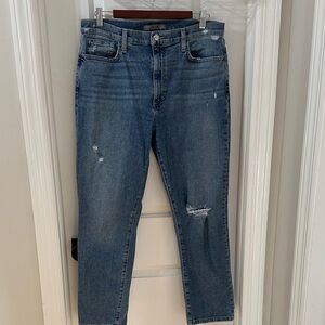 Joe's Jeans Distressed Blue Straight Leg Women's Jeans